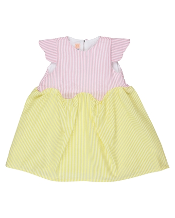 Wauw Capow Florence Dress Pink Yellow